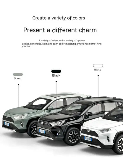 RAV4 1:32 Metalowy Model Samochodu z Dźwiękiem i Światłem