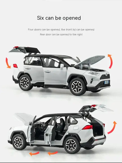RAV4 1:32 Metalowy Model Samochodu z Dźwiękiem i Światłem