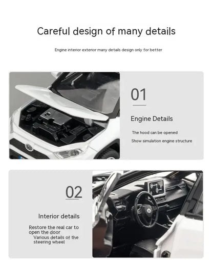 RAV4 1:32 Metalowy Model Samochodu z Dźwiękiem i Światłem