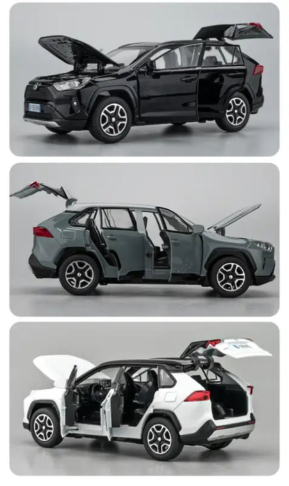 RAV4 1:32 Metalowy Model Samochodu z Dźwiękiem i Światłem