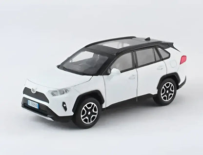 RAV4 1:32 Metalowy Model Samochodu z Dźwiękiem i Światłem - Biały