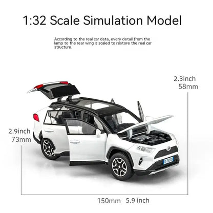 RAV4 1:32 Metalowy Model Samochodu z Dźwiękiem i Światłem