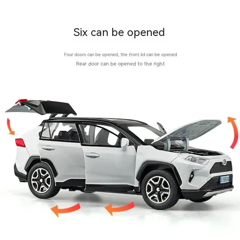 RAV4 1:32 Metalowy Model Samochodu z Dźwiękiem i Światłem