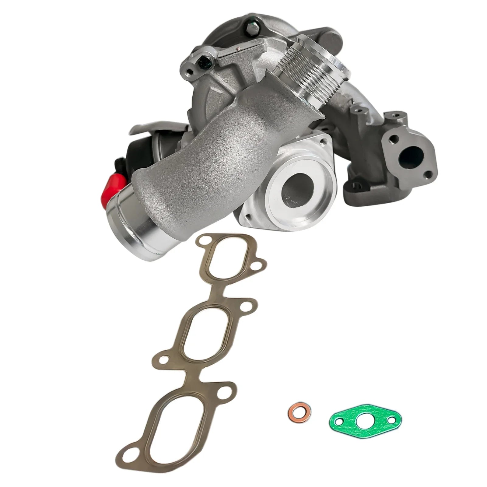 Srebrna metaliczna turbosprężarka ap01 z uszczelkami do seat ibiza 1.4 tdi 55kw 75ps i 66kw 90ps