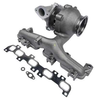 Szary metaliczny turboładowacz ap01 do fiat doblo z kolektorem wydechowym i zestawem uszczelek do van-based mpv