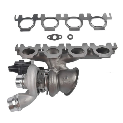Srebrny metaliczny turboładowarka ap03 zintegrowany kolektor wydechowy i uszczelki do bmw 3er f30 f31 coupe i saloon