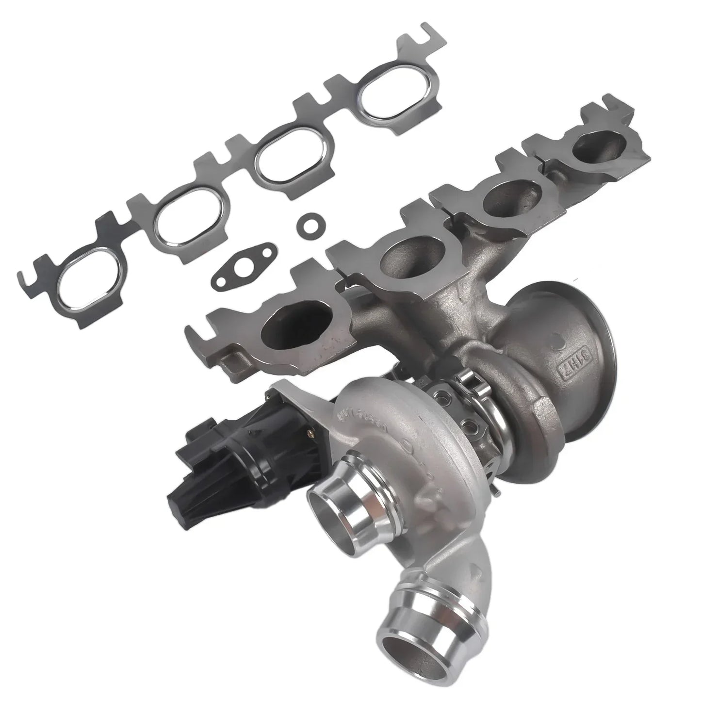 Srebrno czarny turboładowarka ap03 z uszczelkami kolektora do coupe bmw i saloon bmw 3er f30 f31 5er f90 g30 x3