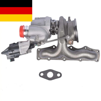 Metaliczny srebrny turboładowarka ap03 z czerwonym kapturkiem i czarną obudową do bmw 320i 328i 420i z uszczelką i kołnierzem