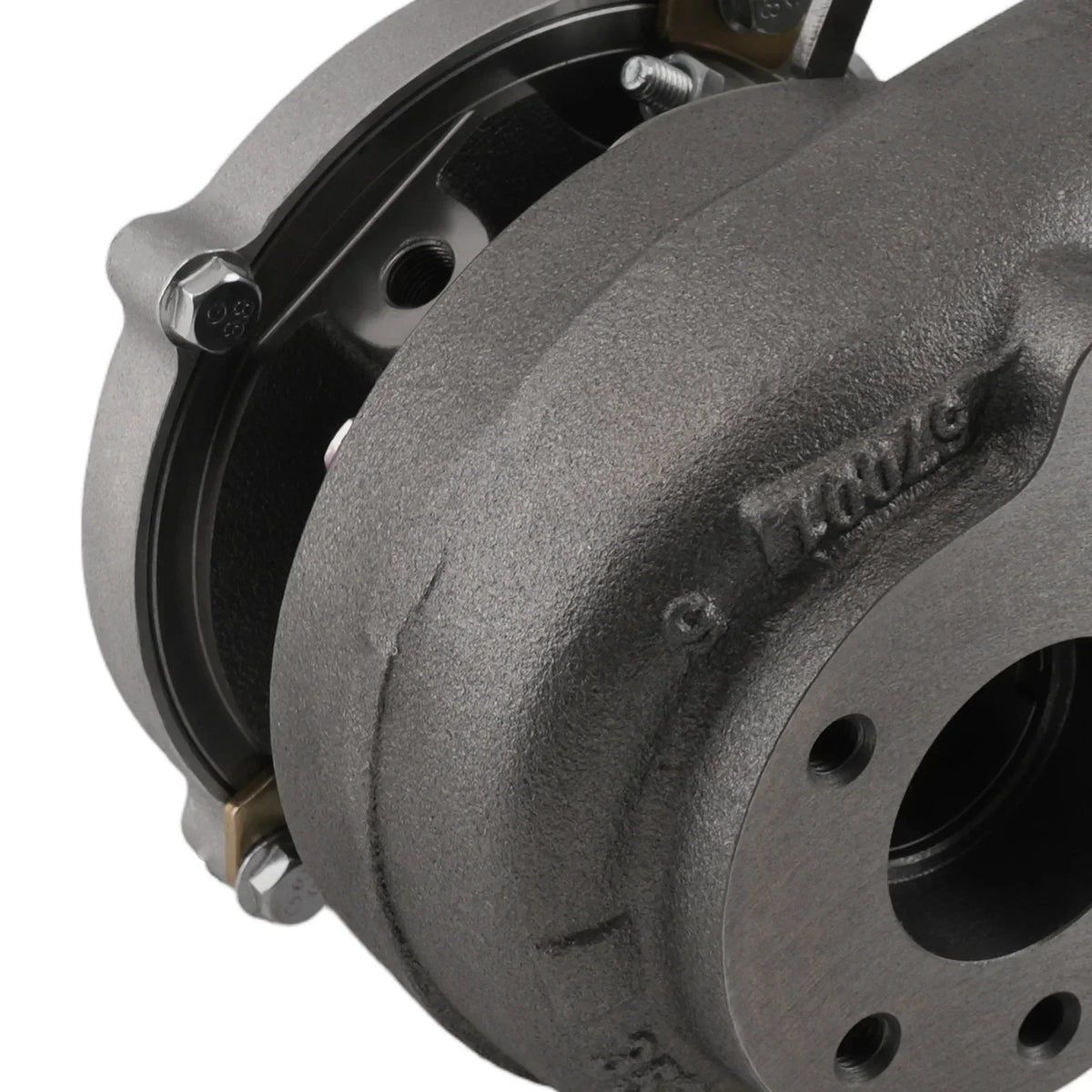 Ciemnografitowa metaliczna turbosprężarka bv39 z teksturowaną powierzchnią do silnika k9k euro dci nissan qashqai renault