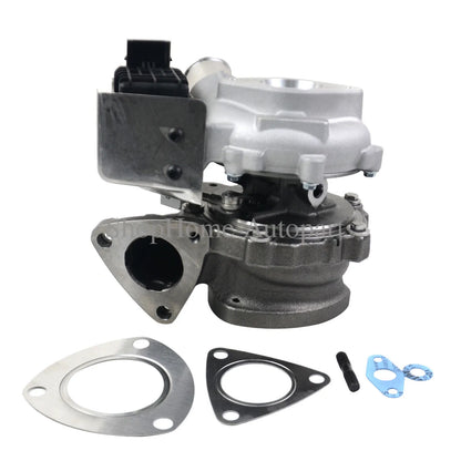 Srebrna metaliczna turbosprężarka do ford transit i ranger 2.2 tdci z czarną obudową i kompletem uszczelek