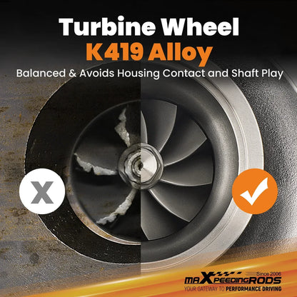 Turbocompresseur GT2871 GT2860 T25/T28 avec roulement en céramique et soupape de décharge