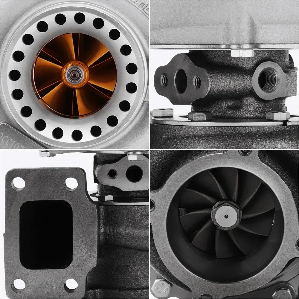 Turbosprężarka GT35 GT3582 T3 A/R 0,63, chłodzona wodą i olejem 2.5–6.0L