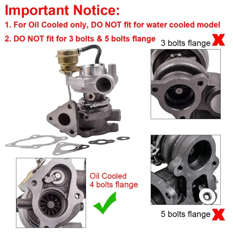 Turbinowy Kompresor Olejowo Chłodzony TD04-12T do Mitsubishi Pajero 2.8L 94-97 49377-03010 49377-03033