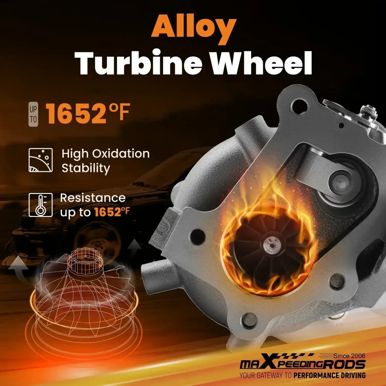 Turbosprężarka Mazda 3 MPS CX-7 MZR DISI K0422-882 z uszczelką – zdjęcie produktu