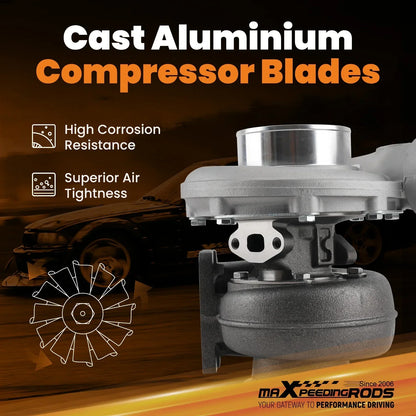 Cast aluminium compressor blades with metallic finish and high corrosion resistance for turbo sprężarka twin scroll s300sx3 flansza s300sx3