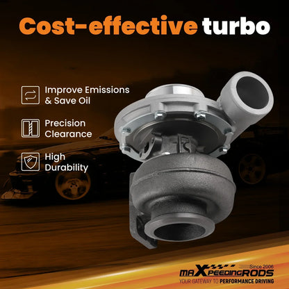 Srebrna metaliczna turbo sprężarka twin scroll z flanszą s300sx3 i polerowanym wykończeniem
