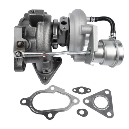 Srebrna metaliczna turbosprężarka td04-12t z czarnymi wężami i uszczelkami do mitsubishi pajero 4m40-t engine