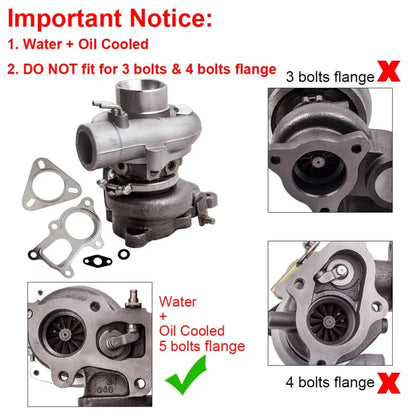 Turbosprężarka TD04 do Mitsubishi Pajero 2.5L 4D56T Numery 49177-01504 MR355220
