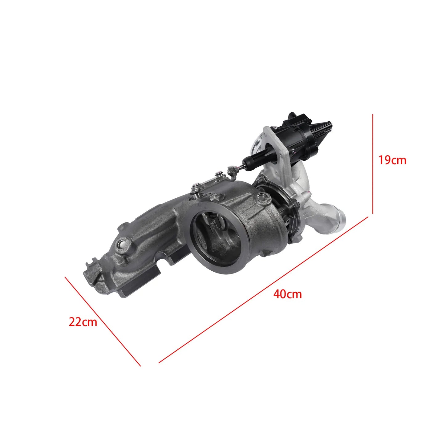 Szara metaliczna turbosprężarka z czarną obudową turbiny do bmw active tourer f45 2012-2018 nowa