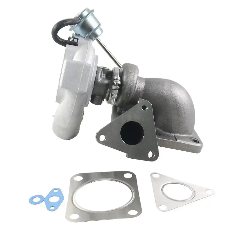 Szara metaliczna turbosprężarka ap03 z białą obudową z tworzywa i uszczelkami do ford transit mk7 2.4 tdci rwd 2006
