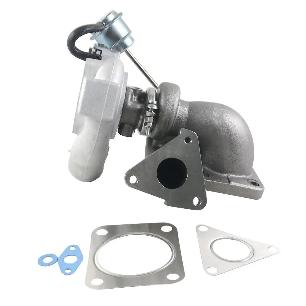 Szara metaliczna turbosprężarka ap03 z białą obudową z tworzywa i uszczelkami do ford transit mk7 2.4 tdci rwd 2006