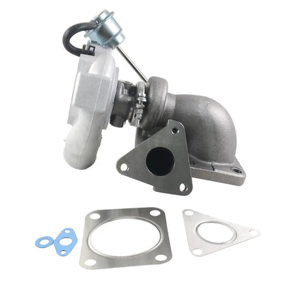 Szara metaliczna turbosprężarka ap03 z białą obudową z tworzywa i uszczelkami do ford transit mk7 2.4 tdci rwd 2006