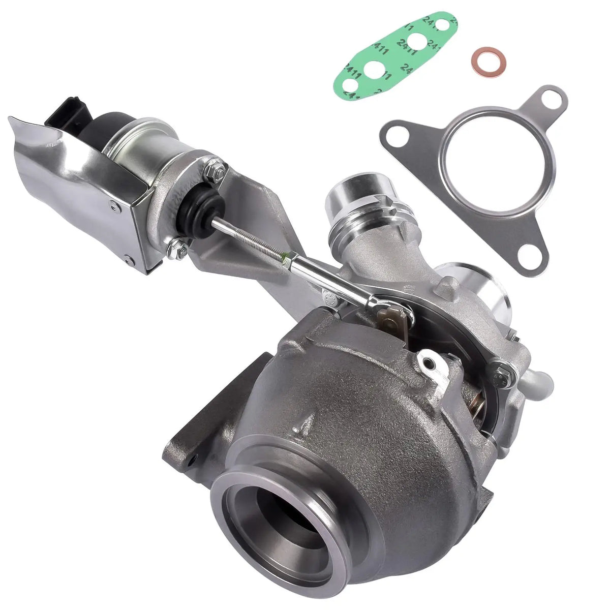 Srebrna metaliczna turbosprężarka z uszczelkami opel 1.6 cdti do insignia i zafira tourer