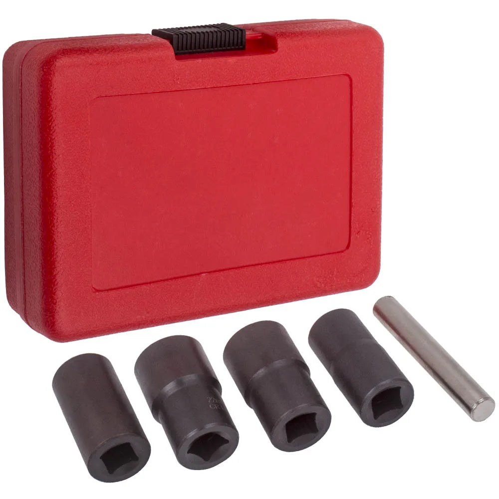Twist Sockets Damaged Worn Wheel Locking Lug Nut Remover Tool Set 17 19 21 22mm