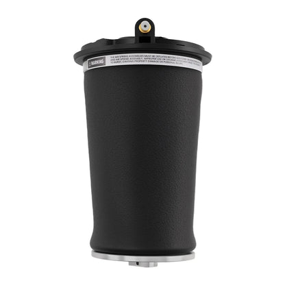 Czarna teksturowana membrana zawieszenia powietrznego z metalową srebrną podstawą do land rover range rover p38 mk ii 94-02