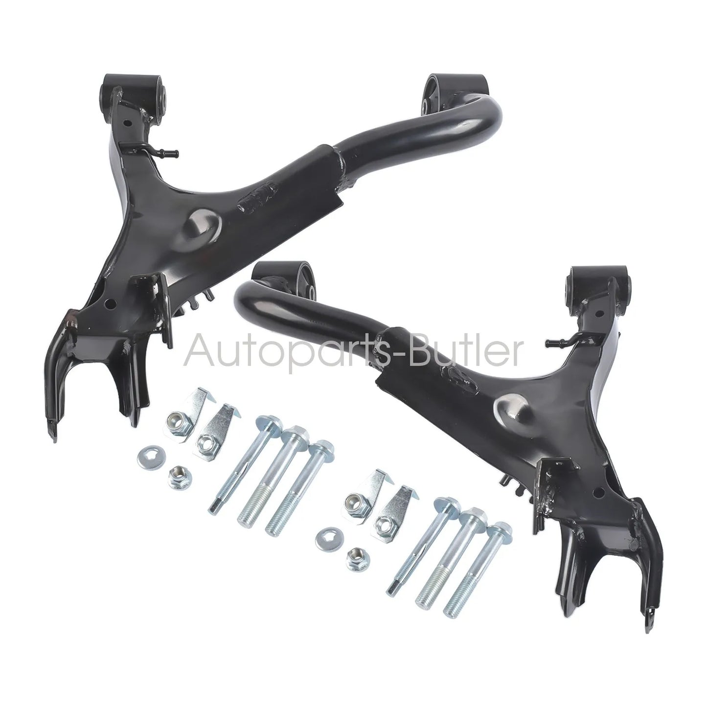 Czarne metalowe przednie ramiona sterujące z mocowaniami do tylnego górnego zawieszenia for land rover discovery 3/4