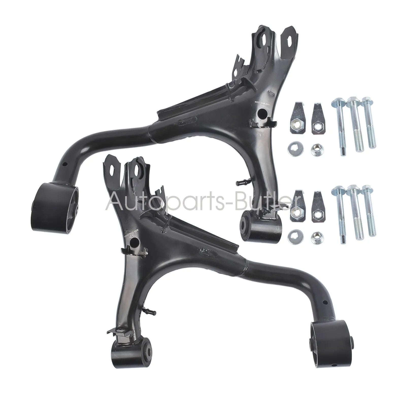 Czarne metalowe przednie wahacze z mocowaniami i śrubami do land rover discovery 3 4 2004-2017 ap03