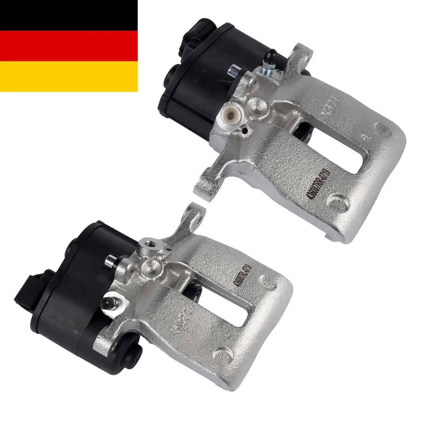 Srebrne metalowe zaciski hamulcowe tylne z czarnymi gumowymi elementami do volvo s60 s80 v60 v70 xc60 xc70