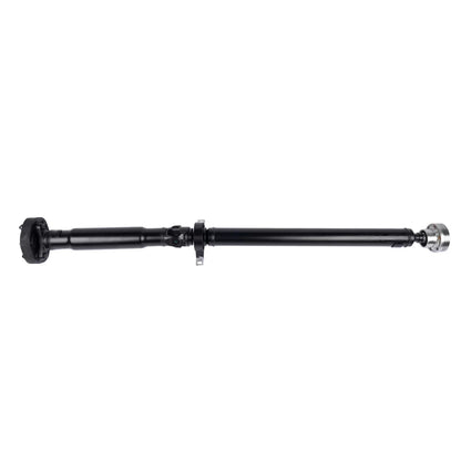 Czarny zespół wału napędowego tylnego do bmw e46 1998-2006 z chromowanymi końcówkami i przegubem centralnym