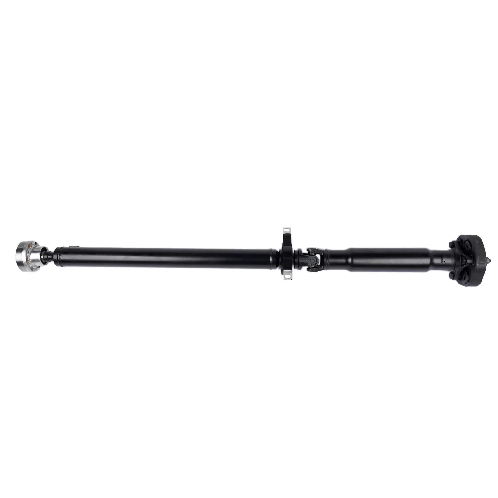 Czarny zespół wału napędowego tylnego do bmw e46 1998-2006 z centralnym przegubem i metalowymi końcami 1412 mm