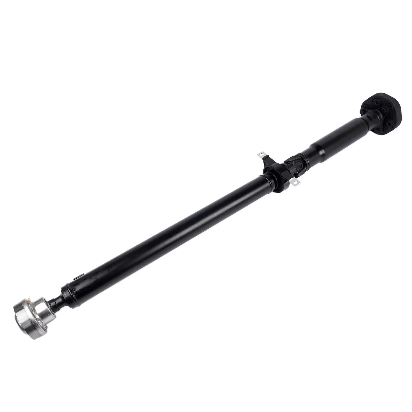 Czarny zespół wału napędowego tylnego do bmw e46 1998-2006 długość 1412 mm z chromowanymi końcówkami