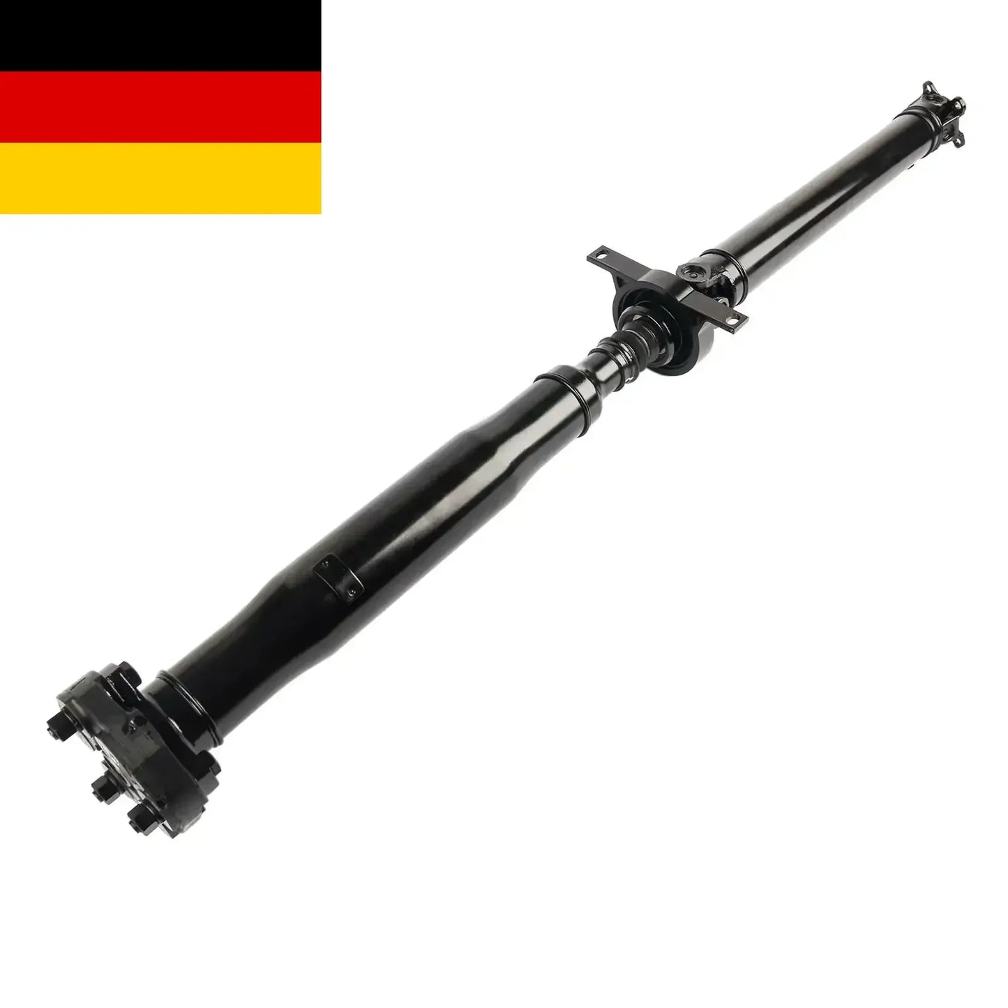 Czarny metaliczny wału napędowego do bmw x3 e83 2004 2006 3.0l z widocznymi mechaniczny komponentami