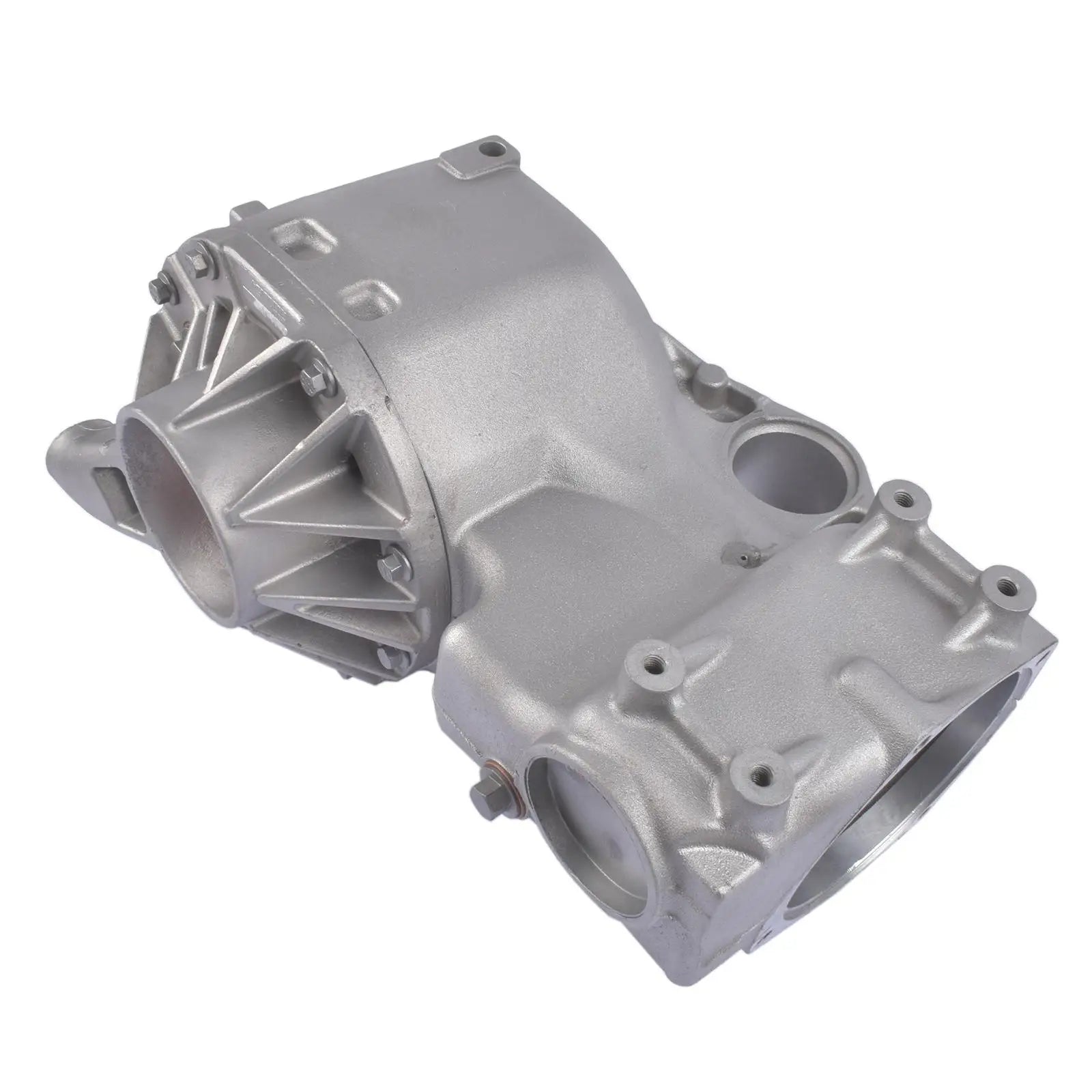 Srebrna metaliczna obudowa tylnego zespołu dyferencjału do land rover freelander 2 lr2 2008-2015 z rowkami montażowymi