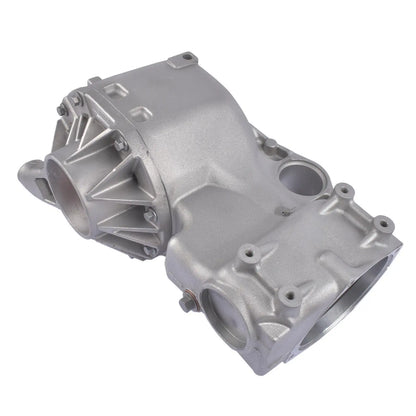 Srebrna metaliczna obudowa tylnego zespołu dyferencjału do land rover freelander 2 lr2 2008-2015 z rowkami montażowymi
