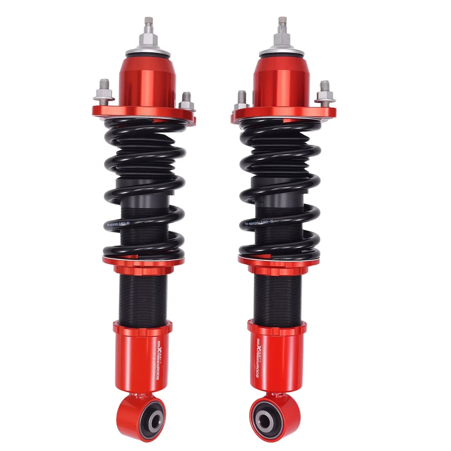 Tylny zestaw czerwono-czarnych coiloverów z 24 stopniami regulacji do honda civic em2 2001 2005
