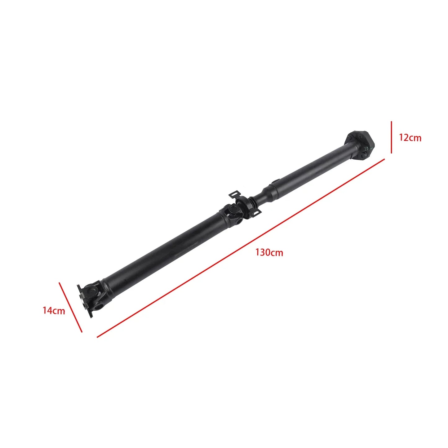 Czarny uniwersalny wał napędowy 130cm z 12cm i 14cm kołnierzami tylny zestaw do bmw e46 325xi