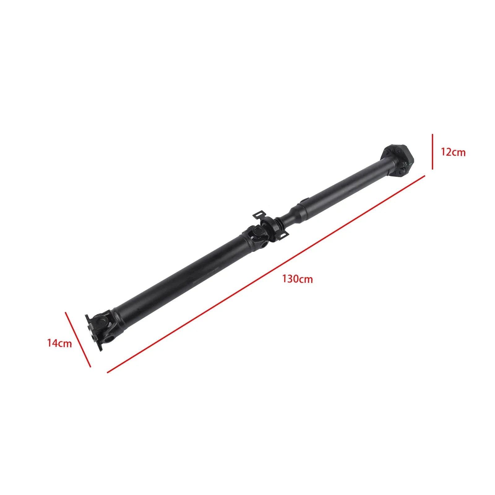 Czarny uniwersalny wał napędowy 130cm z 12cm i 14cm kołnierzami tylny zestaw do bmw e46 325xi