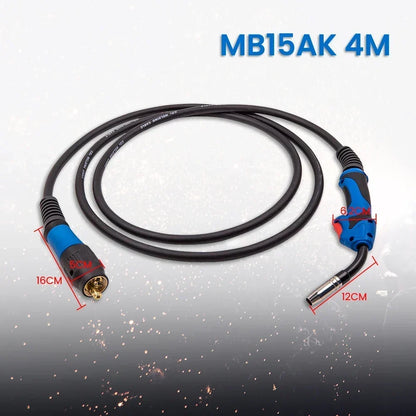 Uchwyt spawalniczy MIG/MAG MB15 4 m z eurozłączem