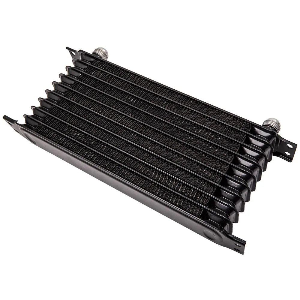Universeller 10-reihiger AN-10-Motor-Ölkühlersatz aus Aluminium + Filteradapter-Schlauchende