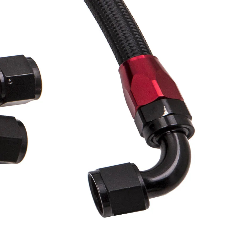 Universeller 10-reihiger AN-10-Motor-Ölkühlersatz aus Aluminium + Filteradapter-Schlauchende