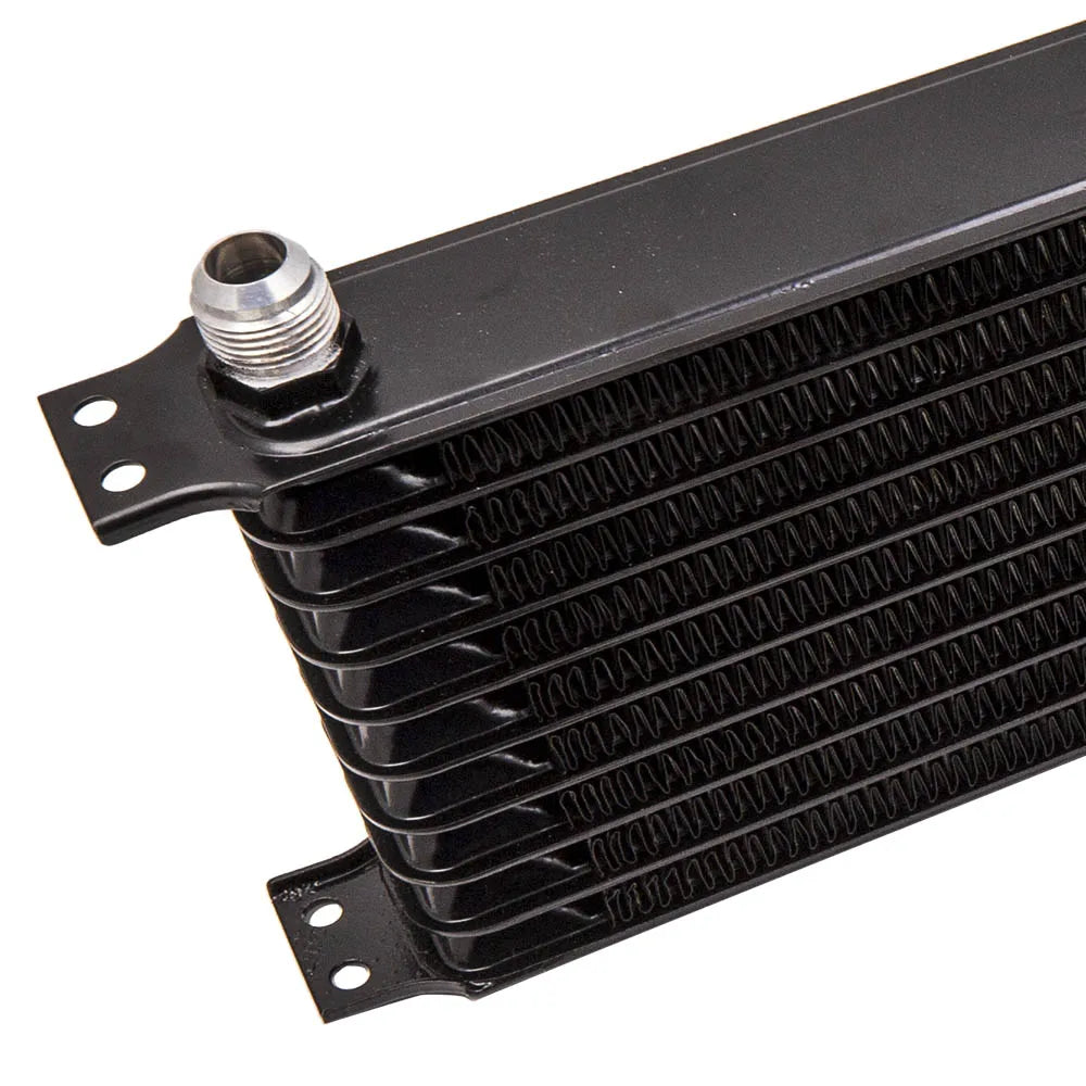 Universeller 10-reihiger AN-10-Motor-Ölkühlersatz aus Aluminium + Filteradapter-Schlauchende