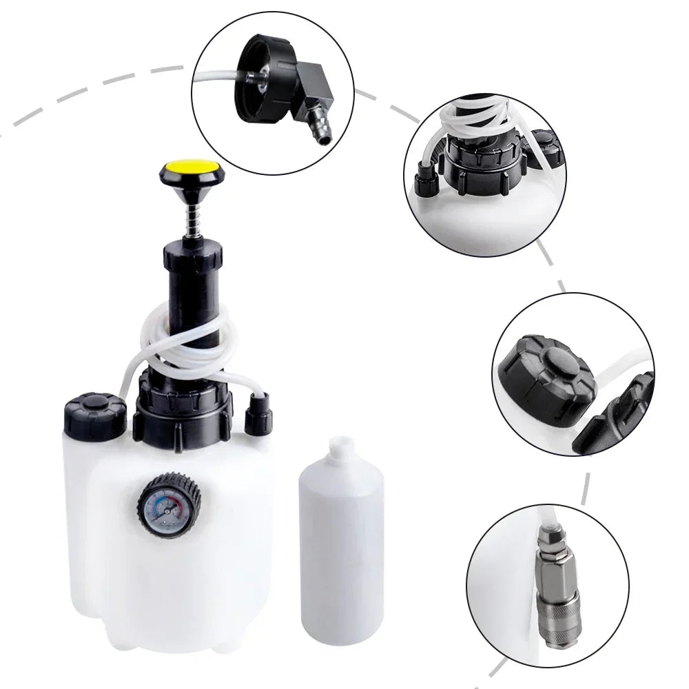Universal 3L + 1L Auto Bremsenentlüfter Kupplungsentlüftungssystem Flüssigkeitsentlüfter-Set Neu