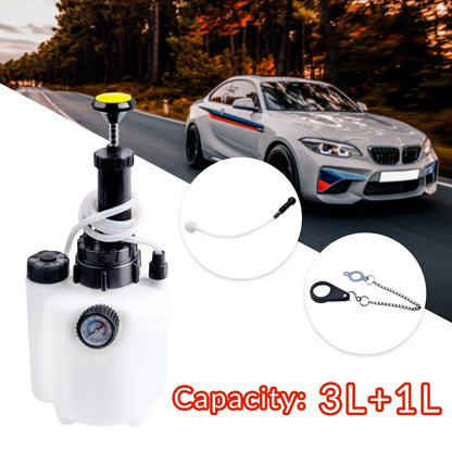 Universal 3L + 1L Auto Bremsenentlüfter Kupplungsentlüftungssystem Flüssigkeitsentlüfter-Set Neu