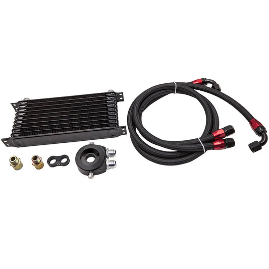 Radiator universal de ulei AN-10 cu 10 rânduri cu adaptor