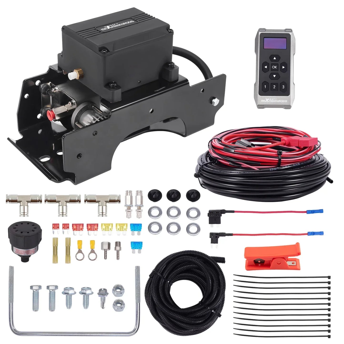 Wireless Universal Towing Air Spring Bag Compressor Kit for Motorhome Van Pickup