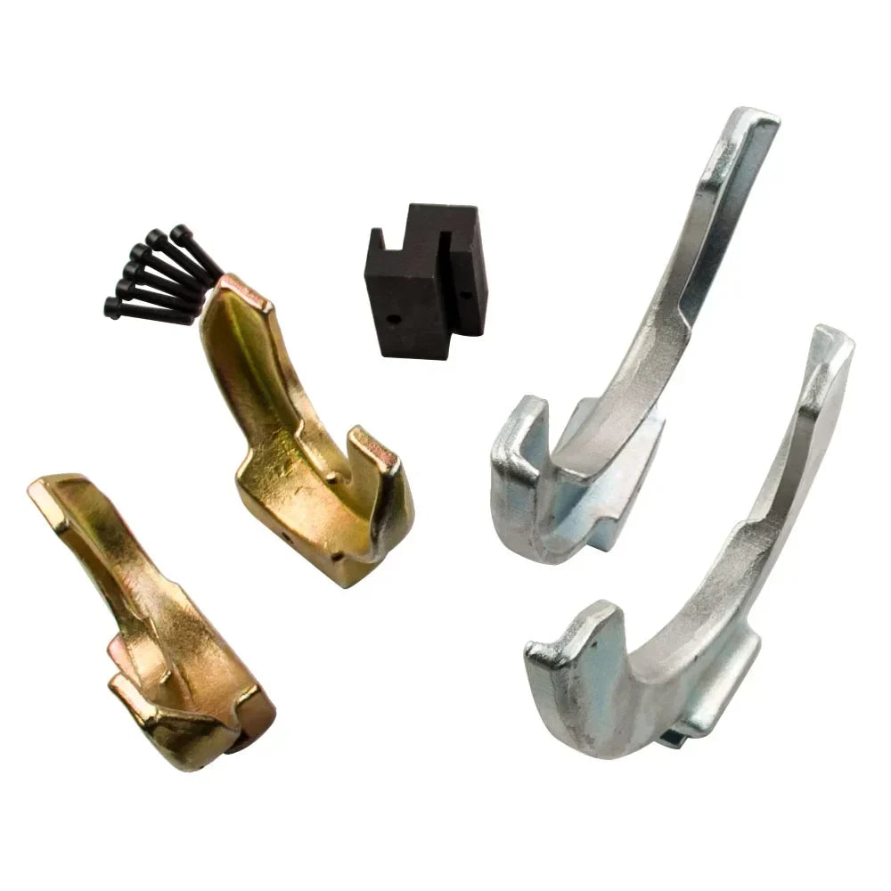 Universal McPherson strut spring extractor with replaceable handles